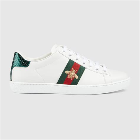 gucci bumble bee loafers|Women's Ace sneaker with bee in white leather .